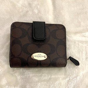 Coach Signature Leather Bifold Small Wallet